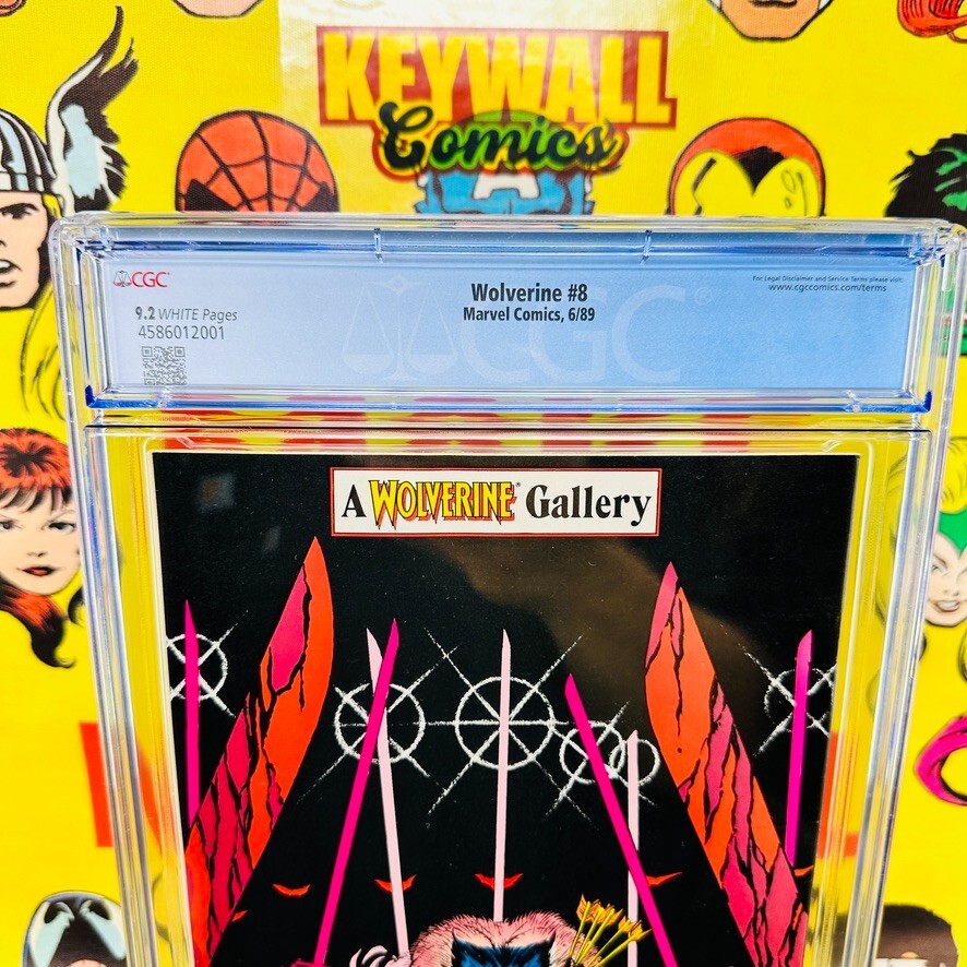 Wolverine #8 CGC 9.2 Marvel 1989 Comics Comic Book Hulk App White Pages