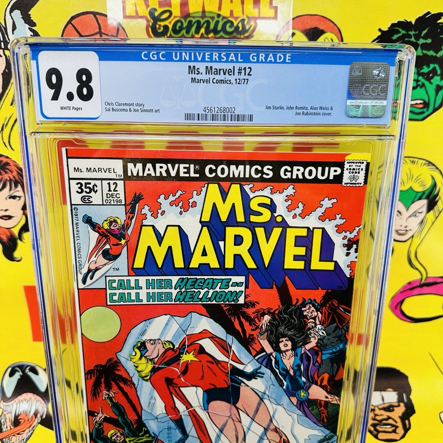 MS MARVEL #12 CGC 9.8 WHITE PAGES HECATE & ELEMENTALS APPEAR 1ST SERIES 1977