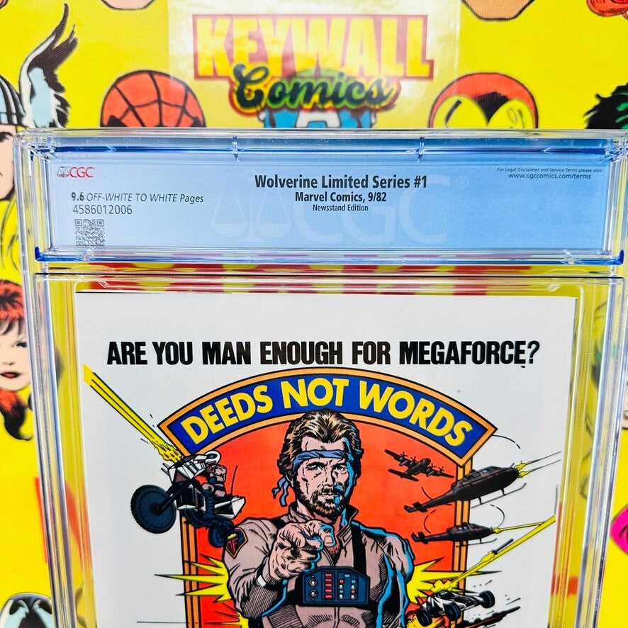 Wolverine Limited Series #1 CGC 9.6 Newsstand Iconic Frank Miller Cover Art 1982