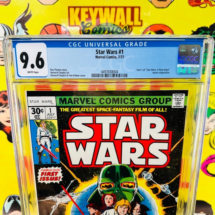 STAR WARS #1 CGC 9.6 WHITE PAGES 1ST LUKE, LEIA, VADER, R2-D2, C-3PO 1977