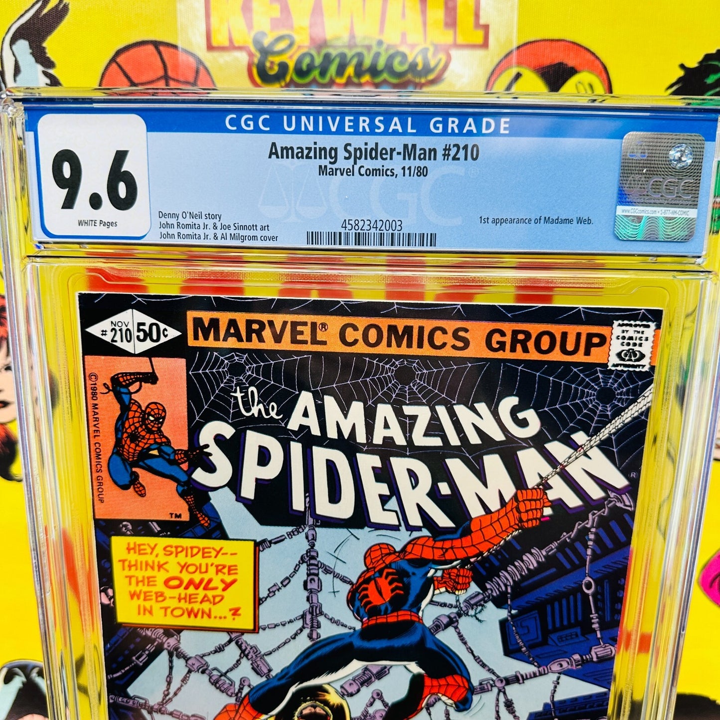 AMAZING SPIDER-MAN #210 CGC 9.6 White Pages 1st App Madame Web