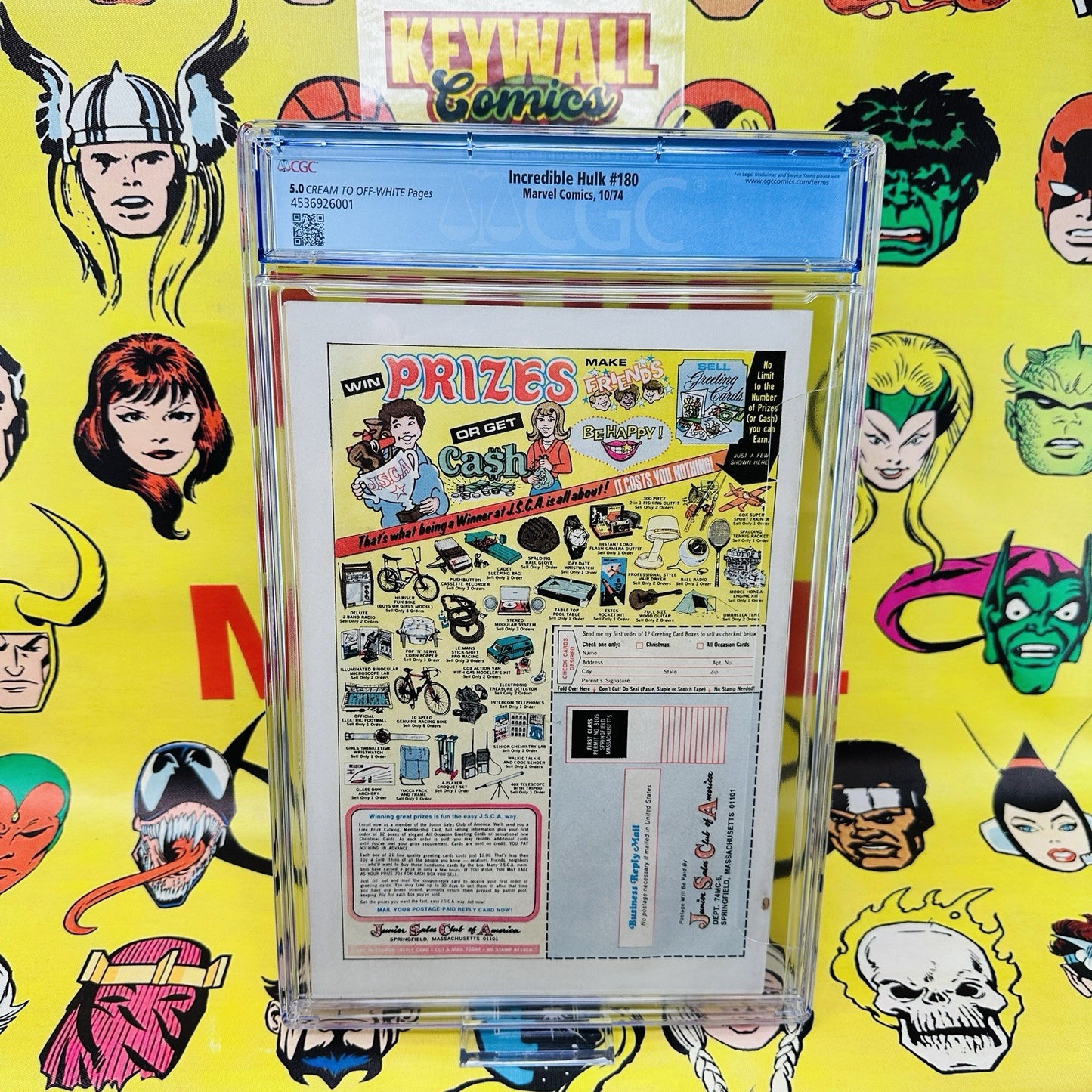 Incredible Hulk #180 CGC 5.0 Conserved 1st app of wolverine
