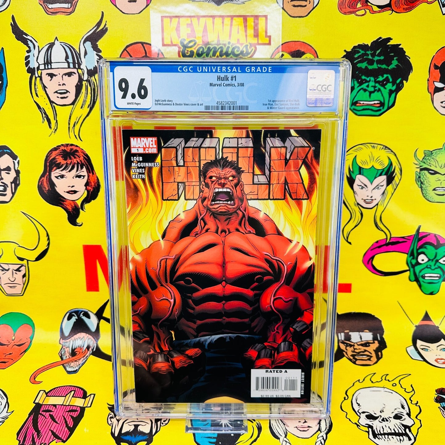 Hulk #1 CGC 9.6 1st Appearance of Red Hulk 2008 Jeph Loeb Marvel Comics