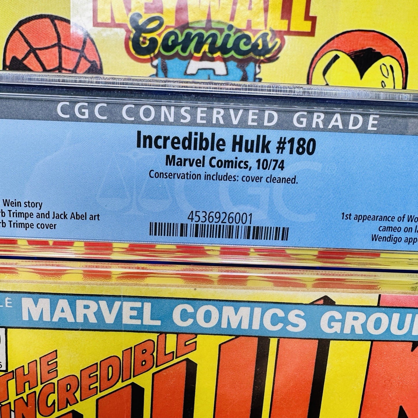 Incredible Hulk #180 CGC 5.0 Conserved 1st app of wolverine