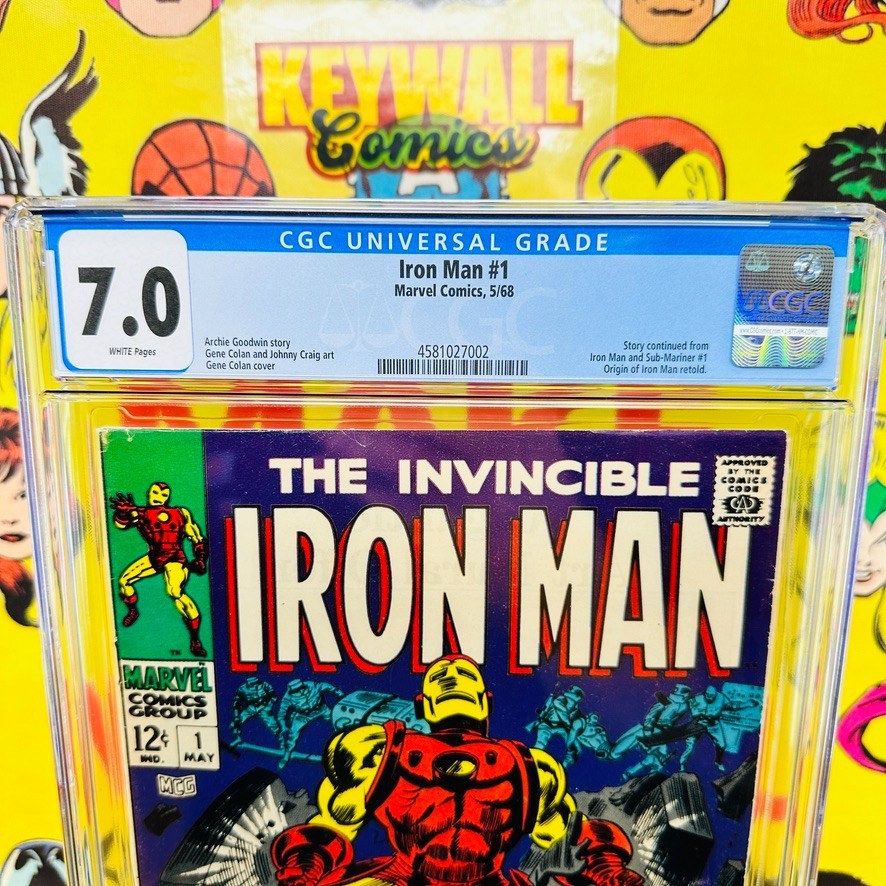 Iron Man #1 CGC 7.0 White Pages 1968 Origin Retold Classic