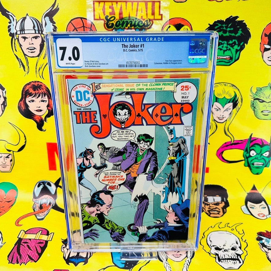 The Joker #1 CGC 7.0 1st Joker in Solo Series Batman 1975 White Pages DC KEY