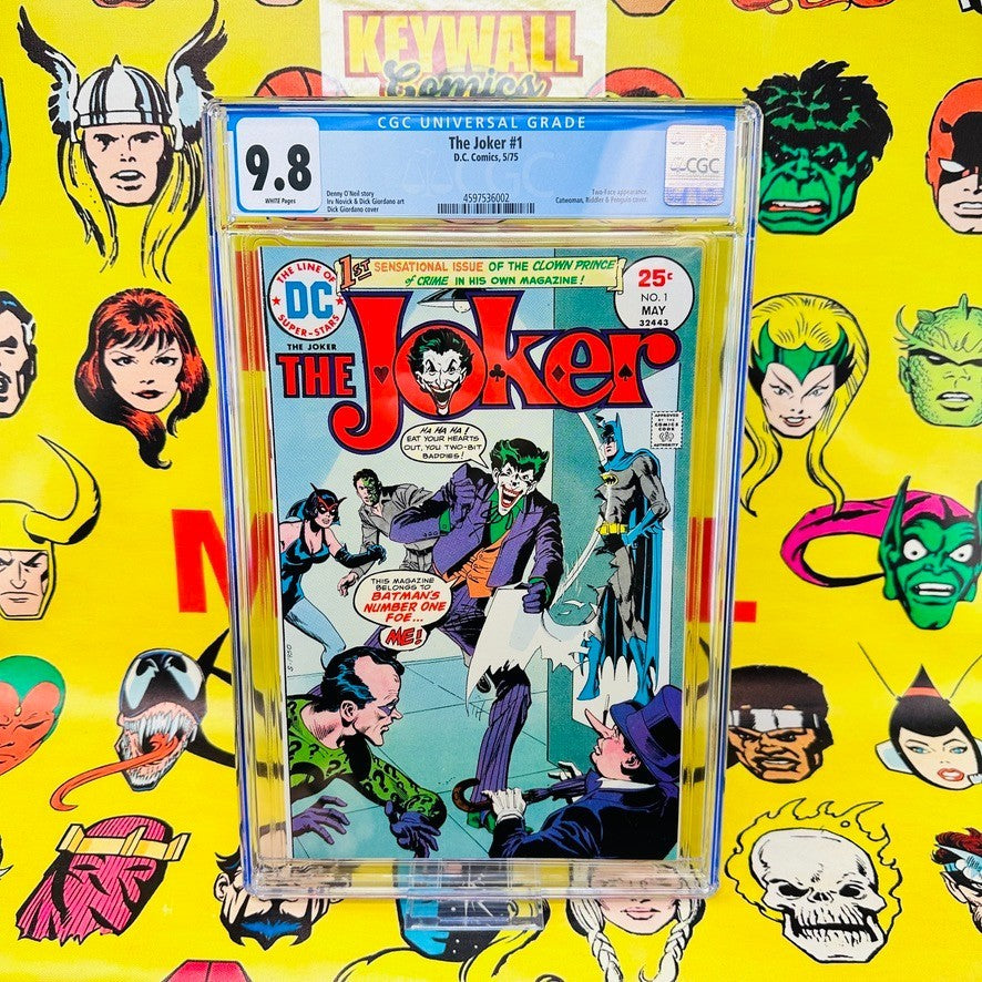 The Joker #1 CGC 9.8 1st Solo Series Batman Catwoman White Pages DC 1975