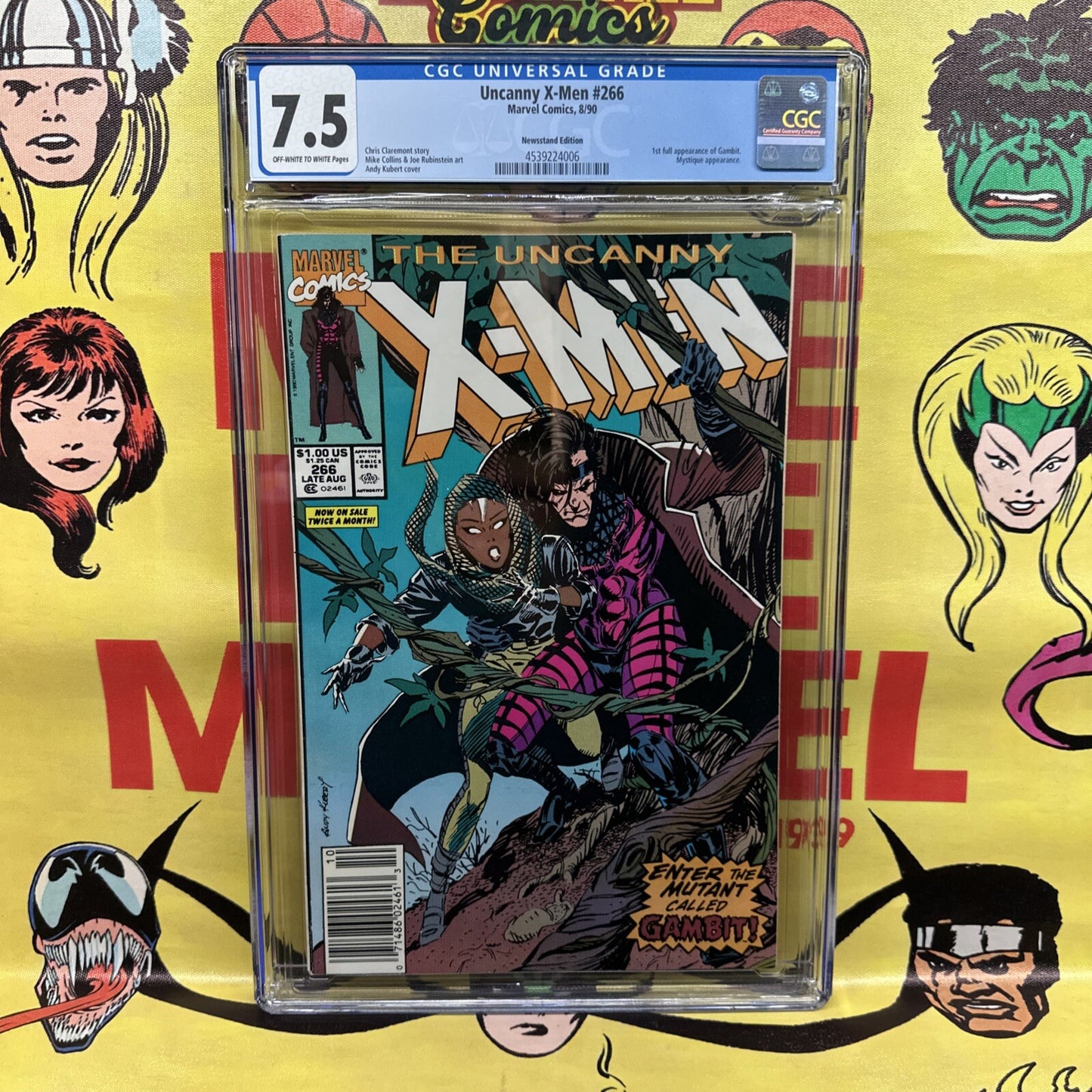 The Uncanny X-Men #266 CGC 7.5 Marvel Comics August 1990 Newsstand Variant