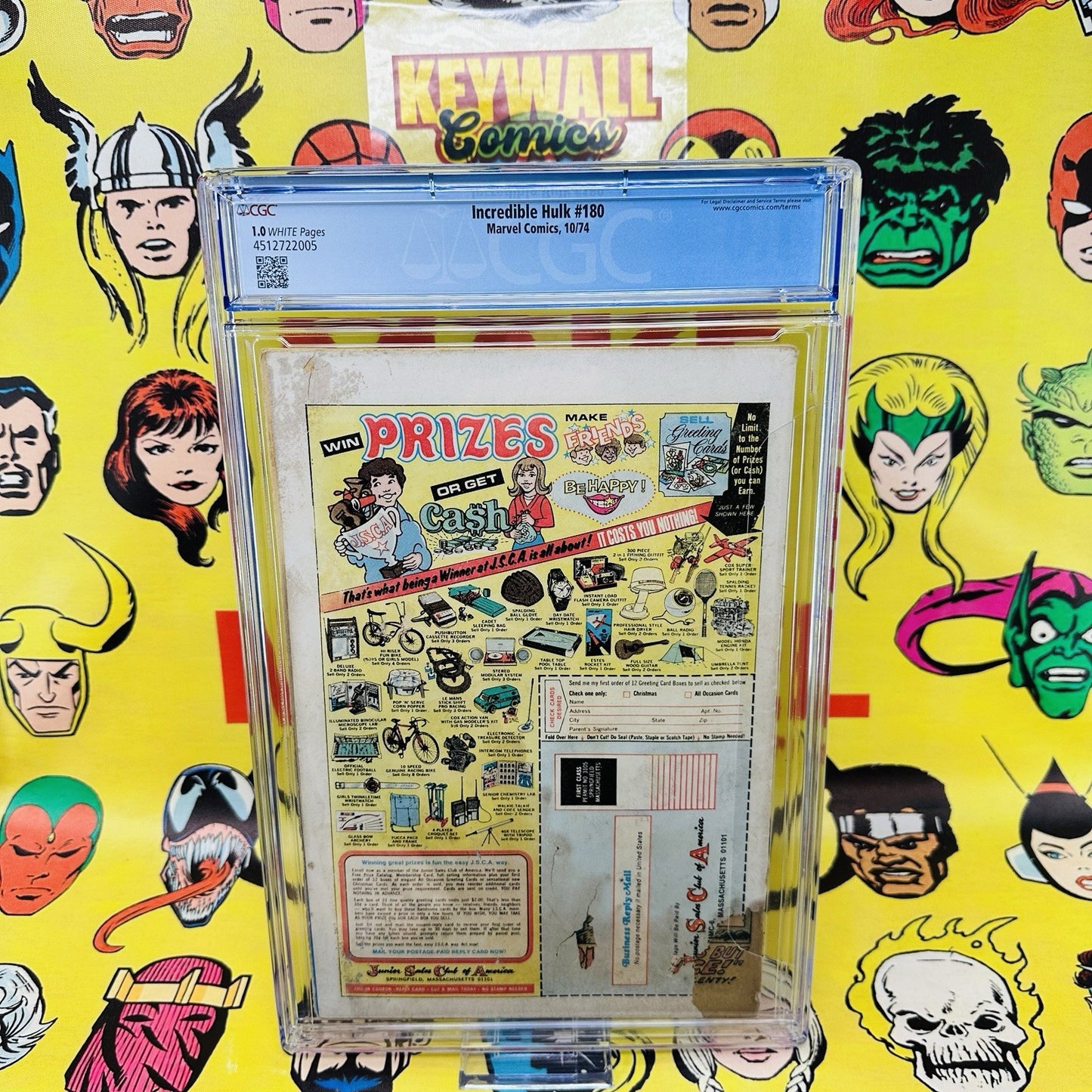 Incredible Hulk #180 CGC 1.0 Mark Jewelers Missing stamp 1st Wolverine White