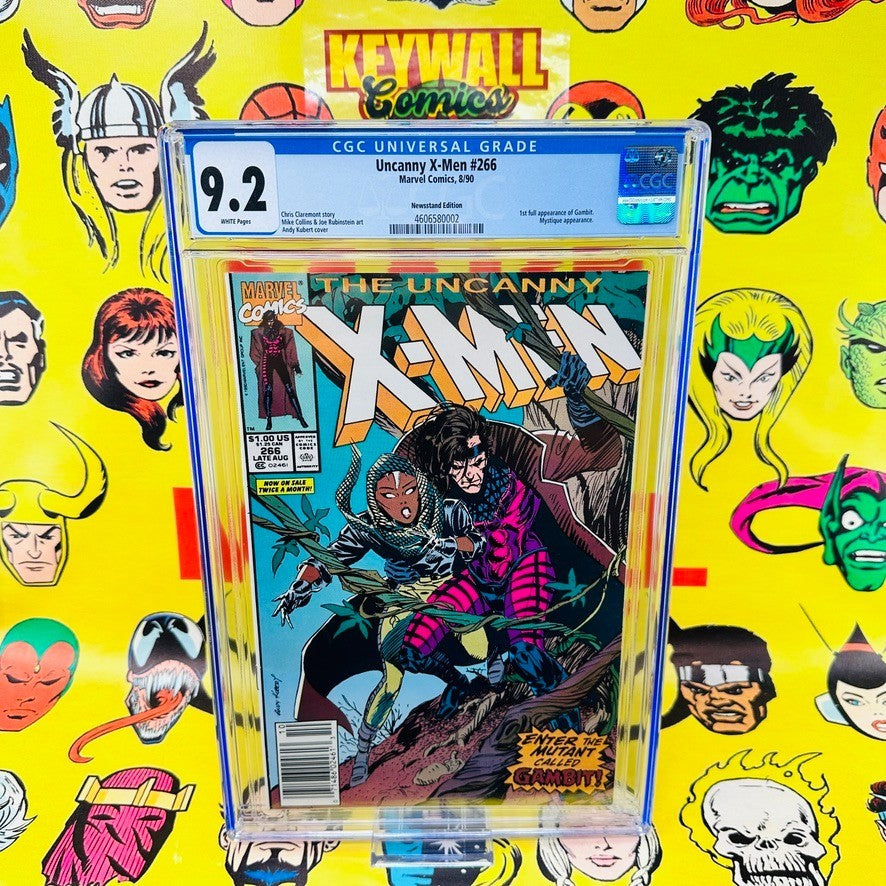 Uncanny X-Men #266 CGC 9.2 NM 1st Gambit Marvel Comics 1990 Newsstand
