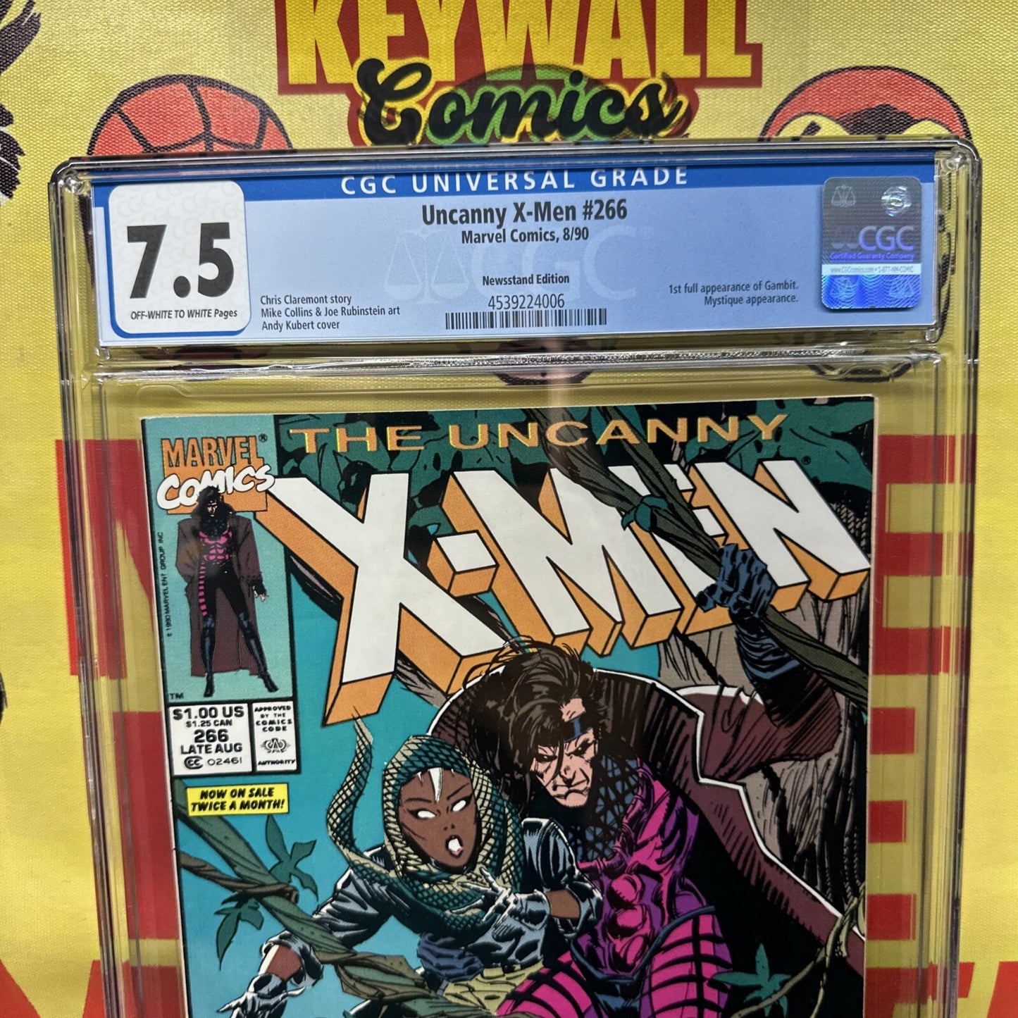 The Uncanny X-Men #266 CGC 7.5 Marvel Comics August 1990 Newsstand Variant