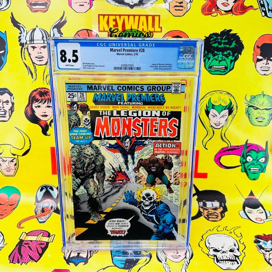 Marvel Premiere #28 CGC 8.5 Marvel 1976 Key Issue The Legion of Monsters