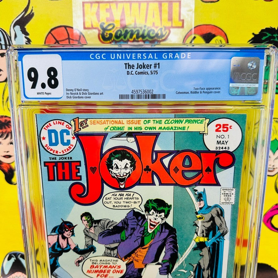 The Joker #1 CGC 9.8 1st Solo Series Batman Catwoman White Pages DC 1975
