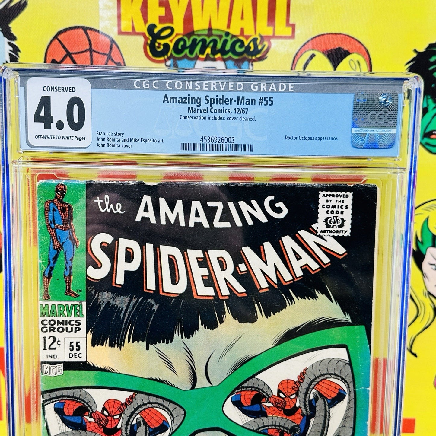 Amazing Spider-Man #55 CGC 4.0 Conserved Doctor Octopus appearance Romita 1967
