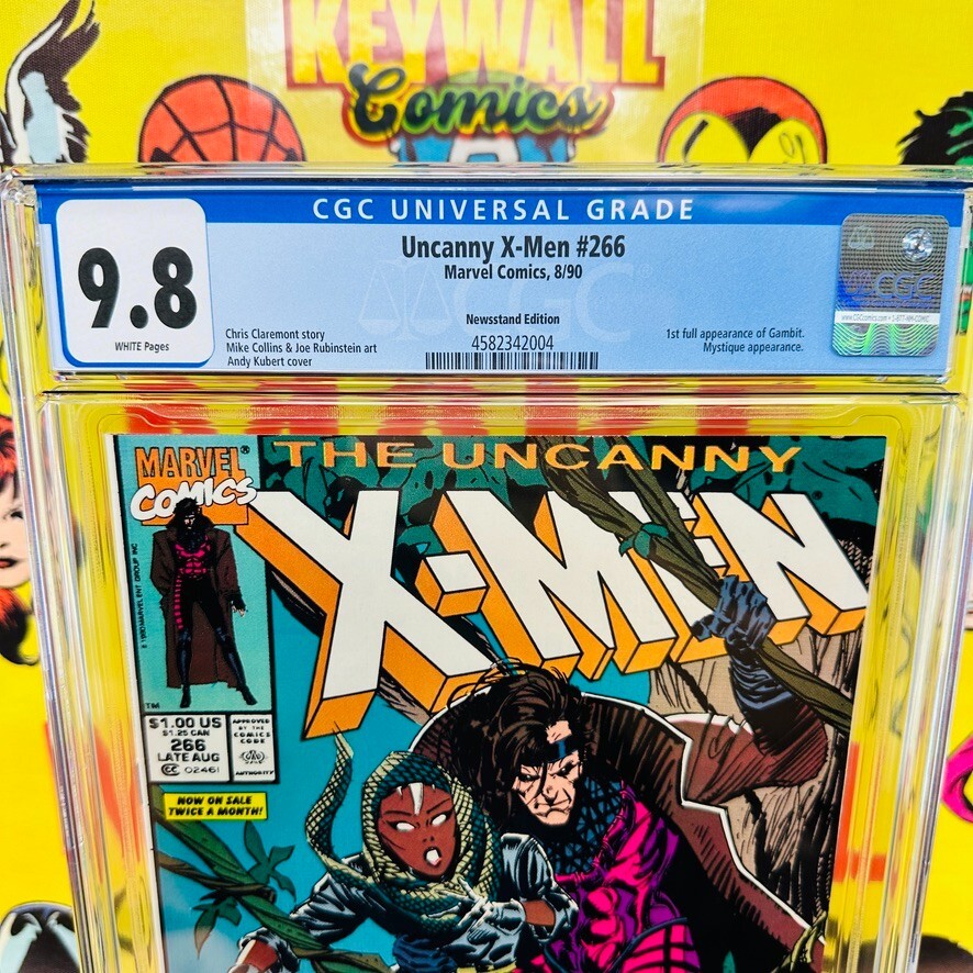 Uncanny X-Men #266 CGC 9.8 Newsstand 1st Full Appearance of Gambit 1990 white