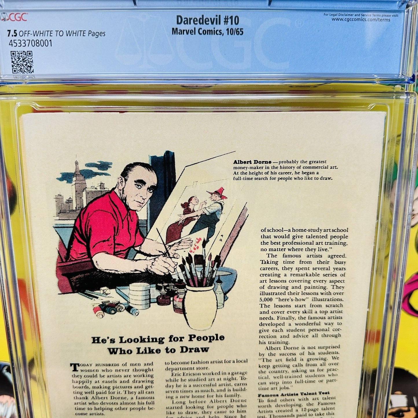 DAREDEVIL #10 CGC 7.5 1st App of the Ani-Men! Silver Age Marvel Comic 1965