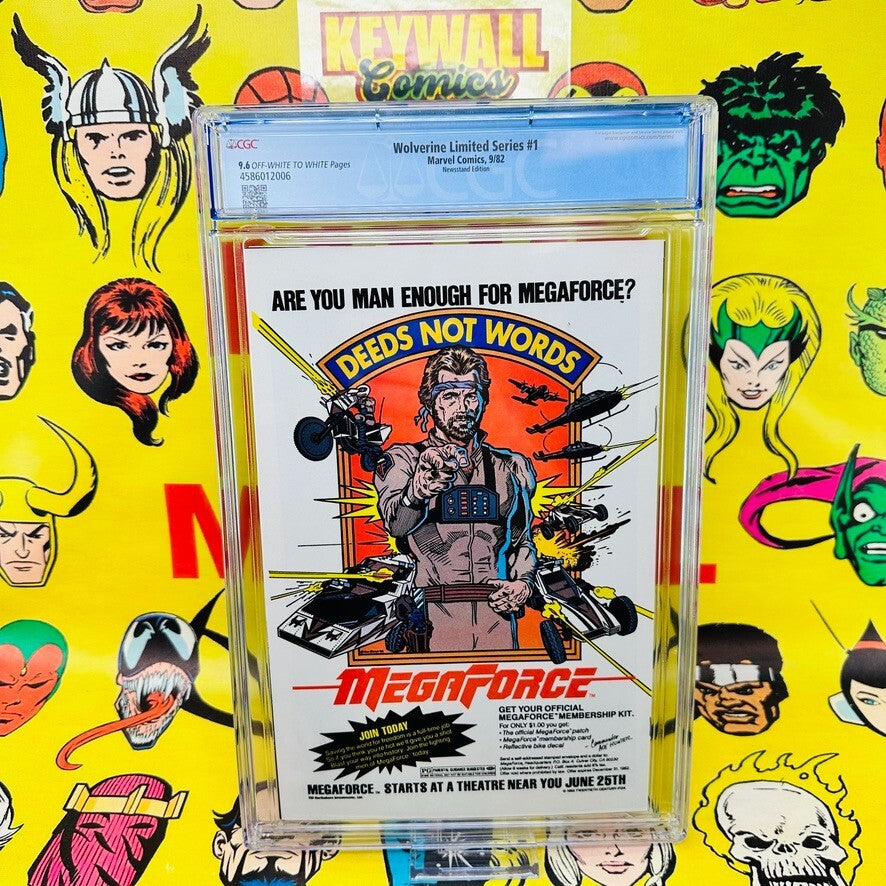Wolverine Limited Series #1 CGC 9.6 Newsstand Iconic Frank Miller Cover Art 1982