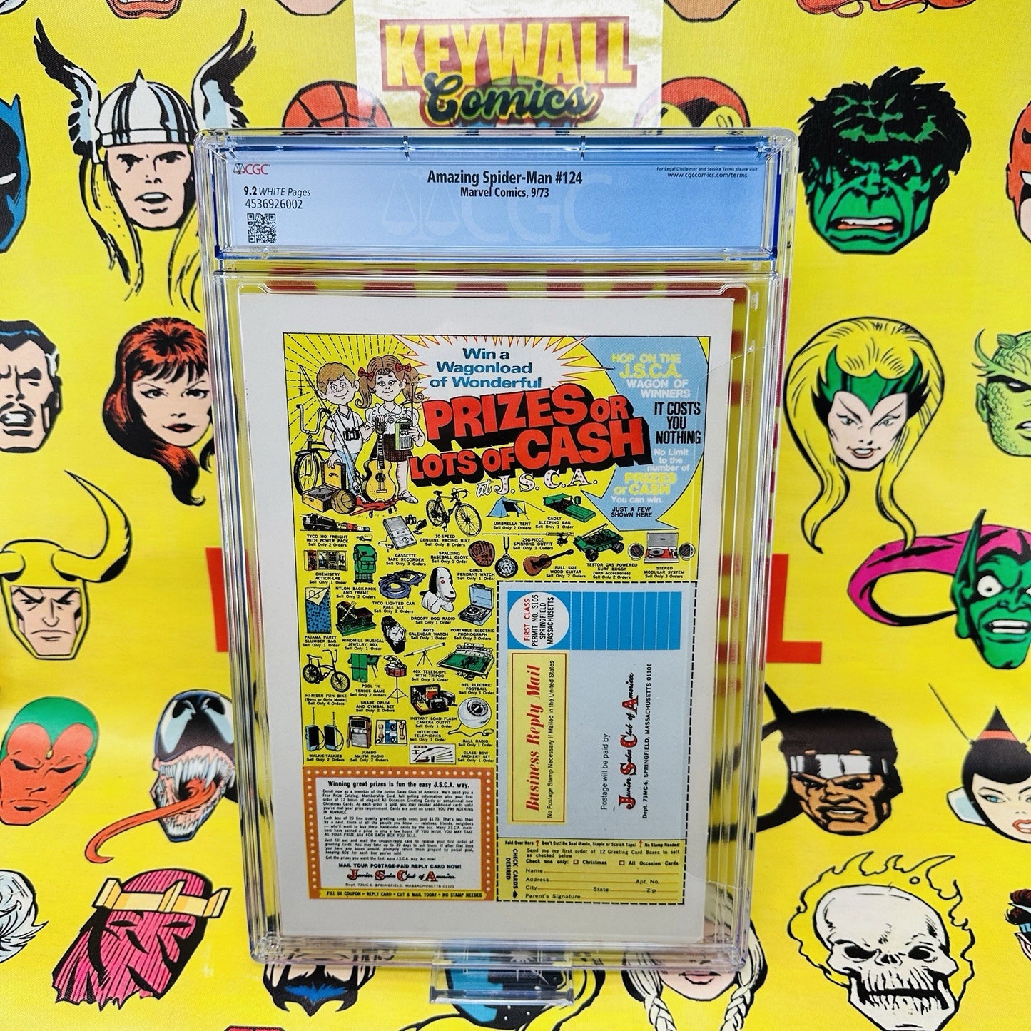 Amazing Spider-Man #124 CGC 9.2 Romita Sr, 1st Man-Wolf 1973 White Pages