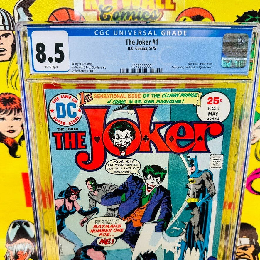 Joker #1 CGC 8.5 White pages 1st Solo Appearance Joker 1975