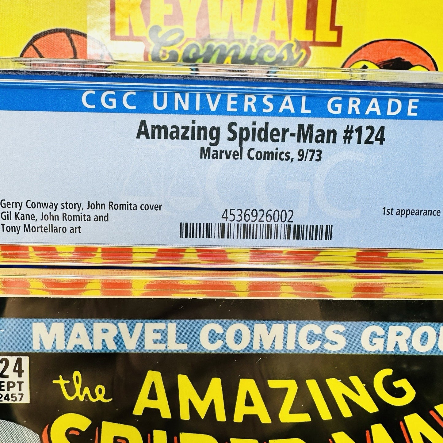 Amazing Spider-Man #124 CGC 9.2 Romita Sr, 1st Man-Wolf 1973 White Pages