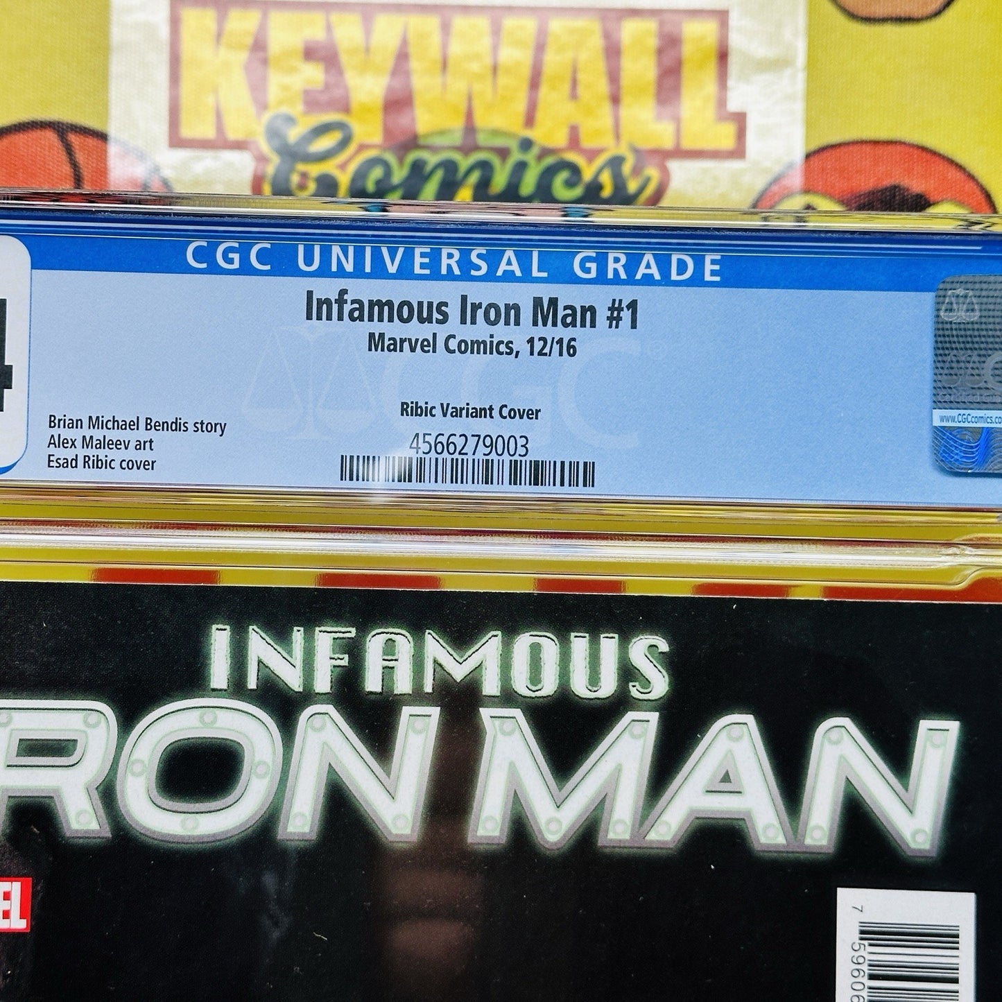 Infamous Iron Man #1 CGC 9.4 Ribic Variant Dr Doom 2016 Marvel 1:25