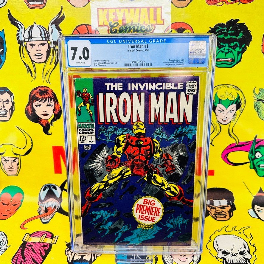 Iron Man #1 CGC 7.0 White Pages 1968 Origin Retold Classic