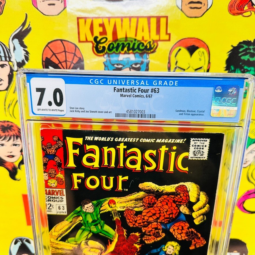 Fantastic Four #63 CGC 7.0 Silver Age Marvel Comics 1967 Kirby & Sinnott Cover