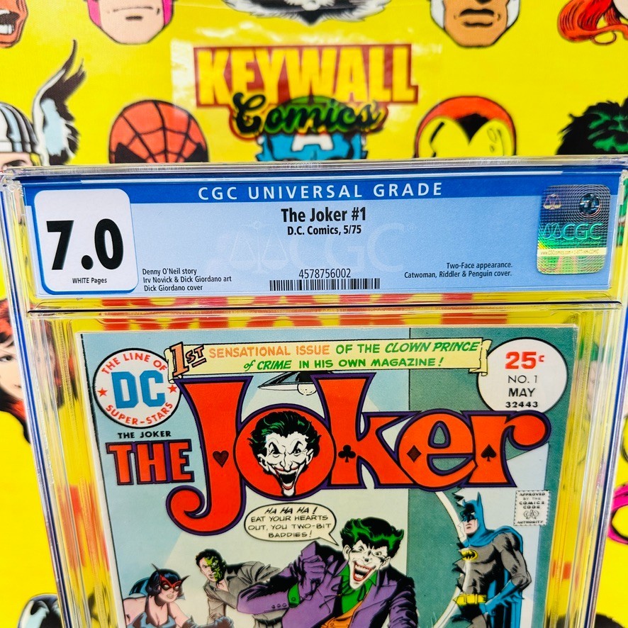 The Joker #1 CGC 7.0 1st Joker in Solo Series Batman 1975 White Pages DC KEY