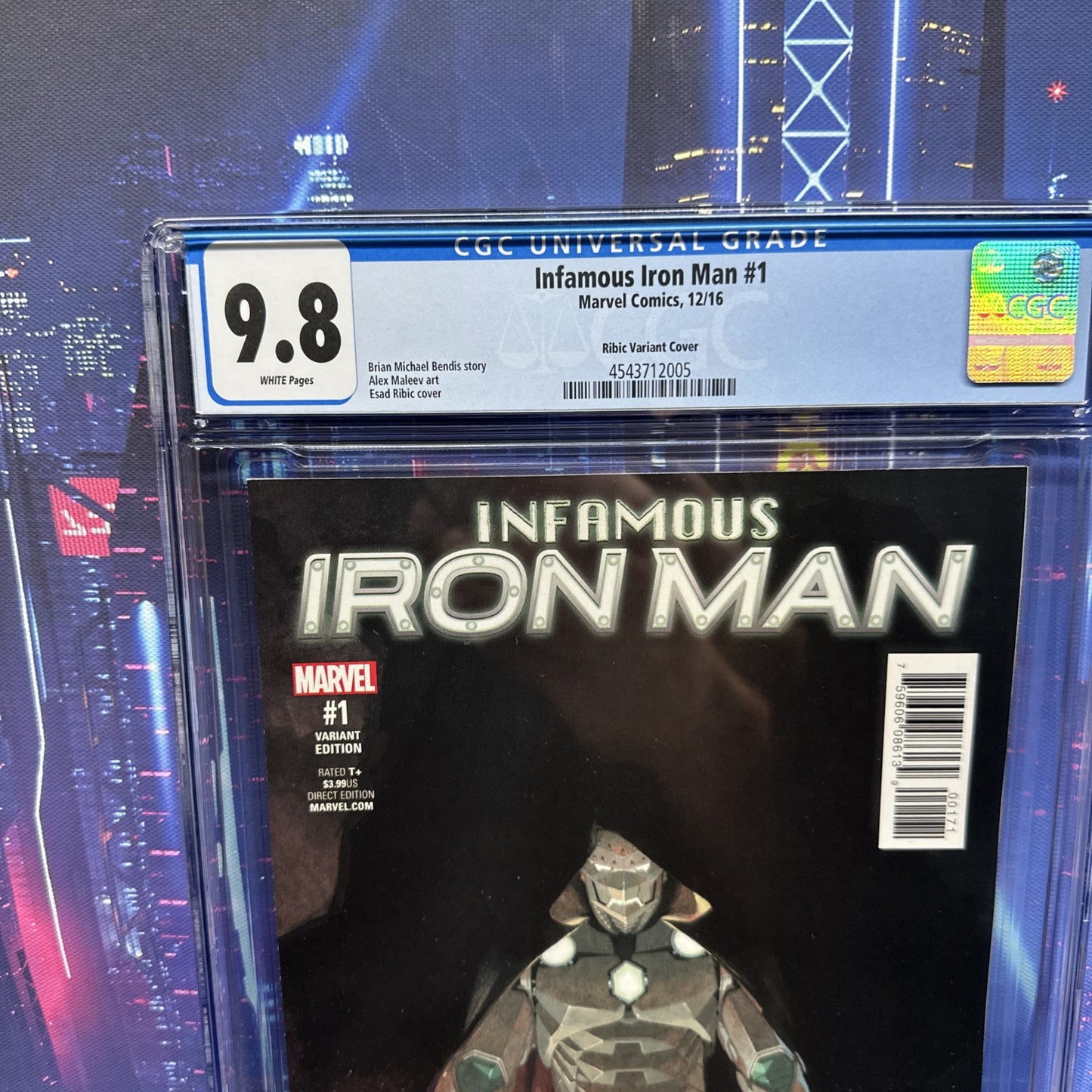 INFAMOUS Iron Man #1 CGC 9.8 Ribic Variant 1:25 1st AI Tony Stark DR. DOOM 2016