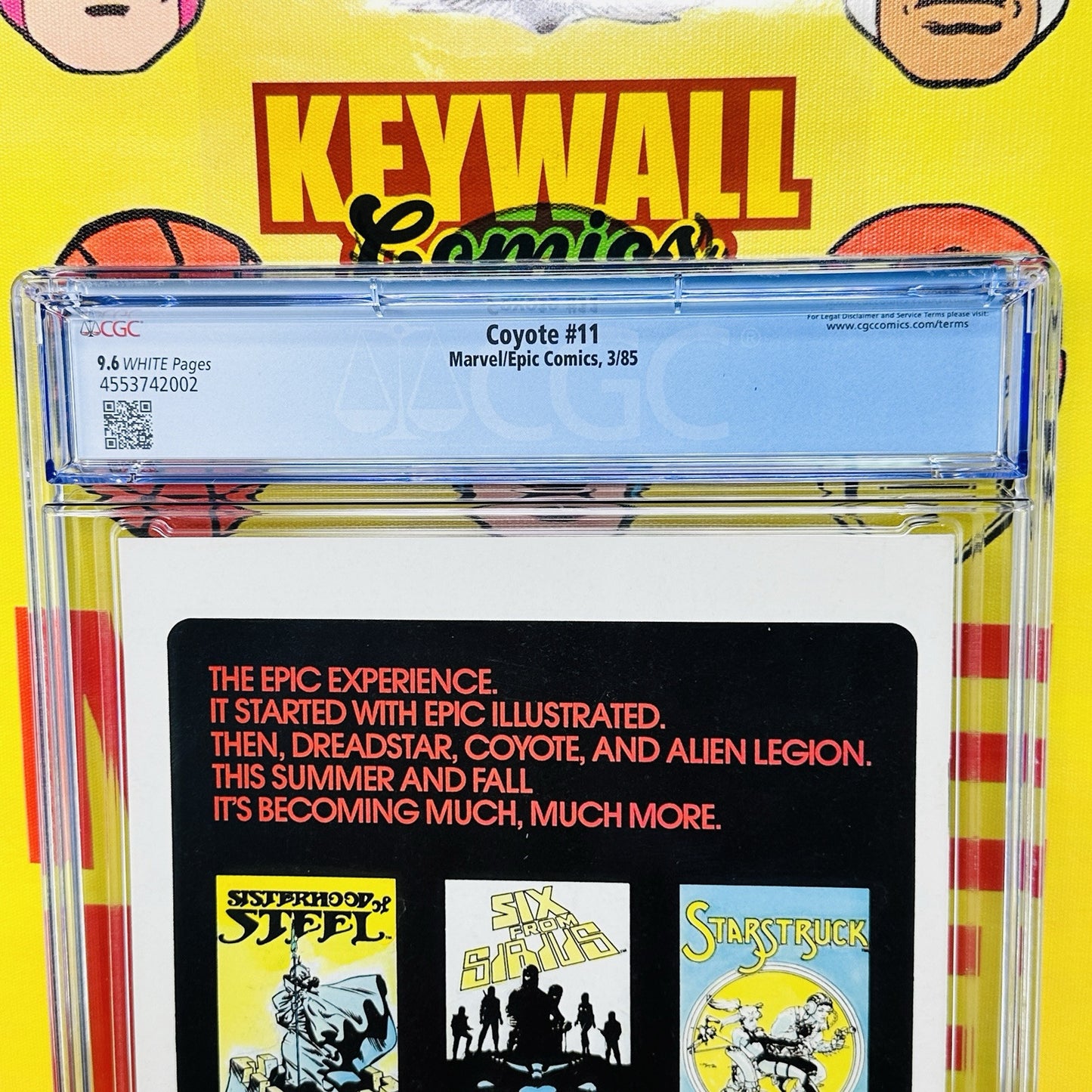 Coyote #11 CGC 9.6 1st Todd McFarlane publilshed artwork