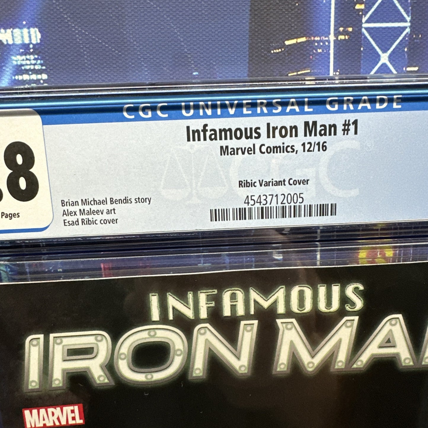 INFAMOUS Iron Man #1 CGC 9.8 Ribic Variant 1:25 1st AI Tony Stark DR. DOOM 2016
