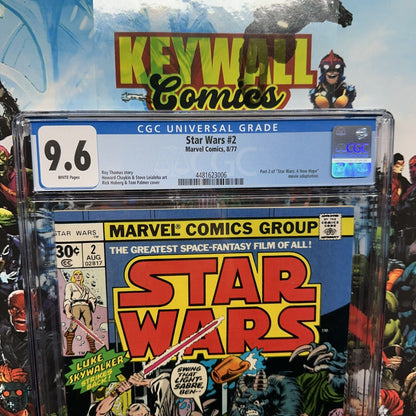 STAR WARS 2 CGC 9.6 WHITE PAGES A NEW HOPE NEWSSTAND MARVEL 1st print 1977