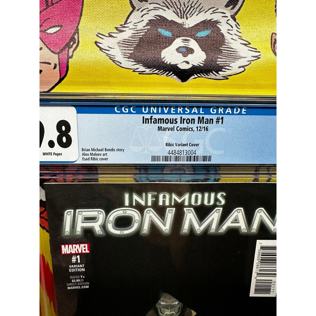 Infamous Iron Man # 1 CGC 9.8 Ribic Variant Dr Doom 2016 Marvel 1:25