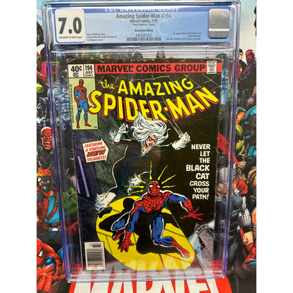 Amazing spider-man #194 CGC 7.0 Mark Jewelers 0ff-White Pages 1979 1st printing Marvel Comics newsstand