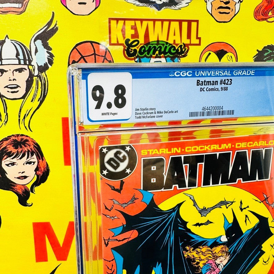 Batman #423 CGC 9.8 NM/MT 1st Print KEY Todd McFarlane Cover WHITE PAGES 1988