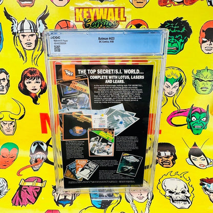 Batman #423 CGC 9.8 NM/MT 1st Print KEY Todd McFarlane Cover WHITE PAGES 1988