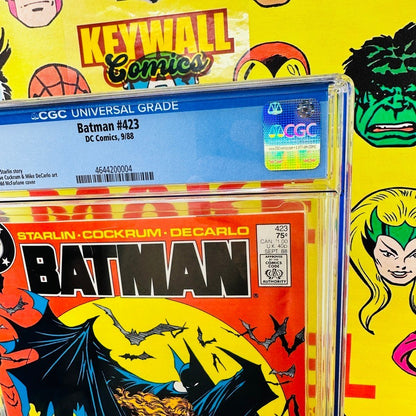 Batman #423 CGC 9.8 NM/MT 1st Print KEY Todd McFarlane Cover WHITE PAGES 1988