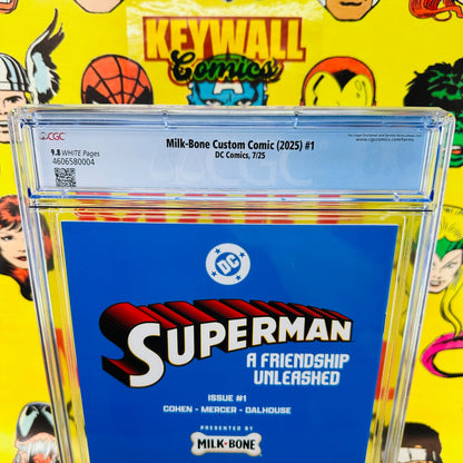 SuperMan #1 A Friendship Unleashed CGC 9.8 Milk Bone Variant Promo Milk-Bone
