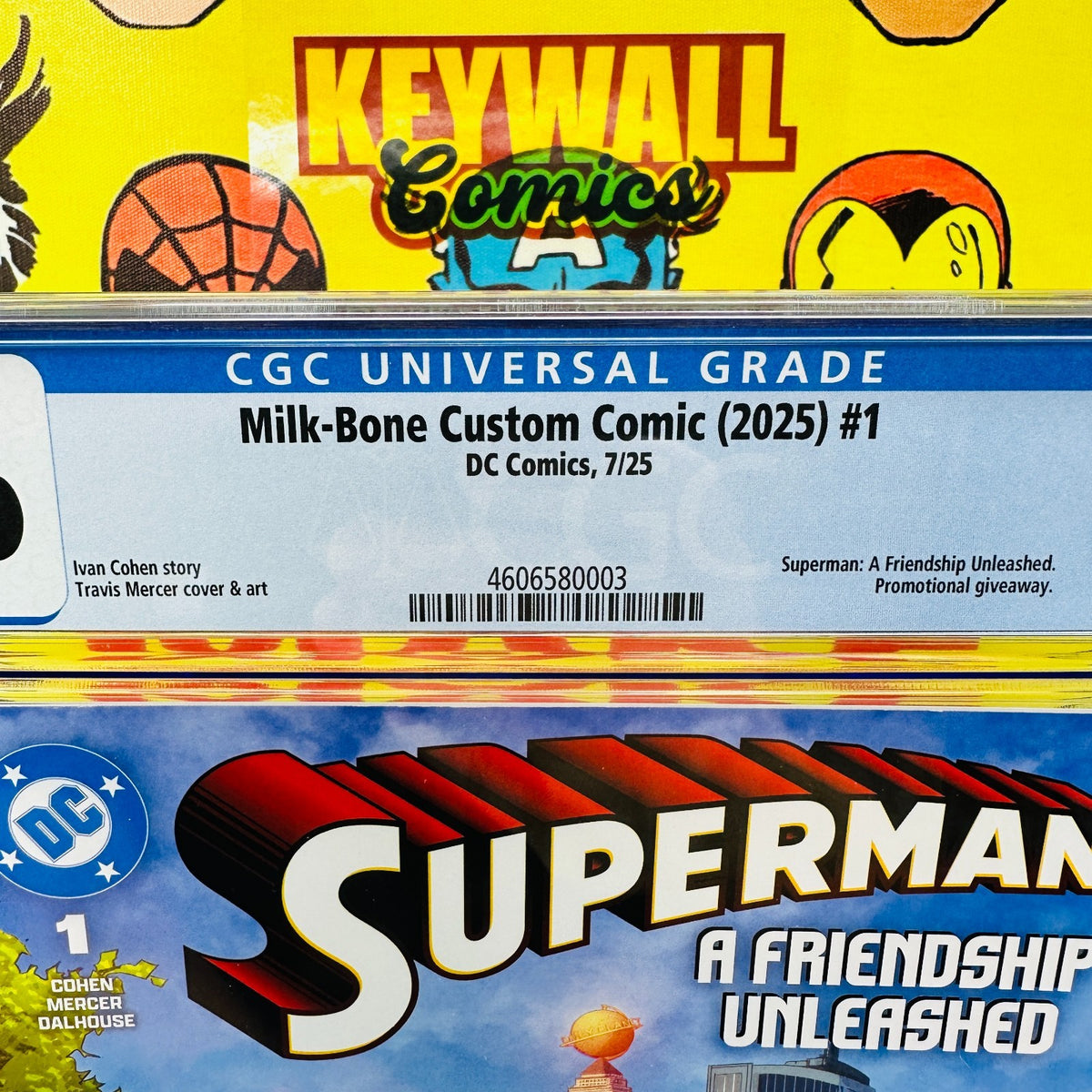 SuperMan #1 A Friendship Unleashed CGC 9.6 Milk Bone Variant Milk-Bone Promo