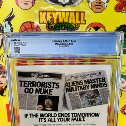 Uncanny X-Men #266 CGC 9.8 Newsstand White Pages 1st Gambit Appearance Marvel