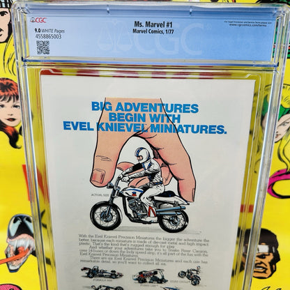 Ms. Marvel #1  CGC 9.0  1st Carol Danvers as Ms. Marvel. 1977 White Pages