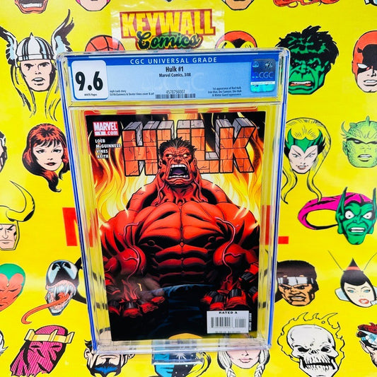 HULK #1 CGC 9.6 Marvel Comics, 2008 1st app & cover RED HULK
