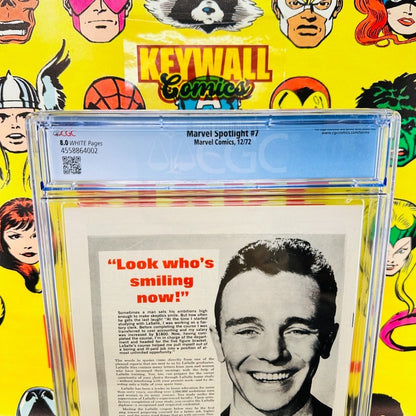 Marvel Spotlight #7 CGC 8.0  3rd Appearance of Ghost Rider 1972  White pages