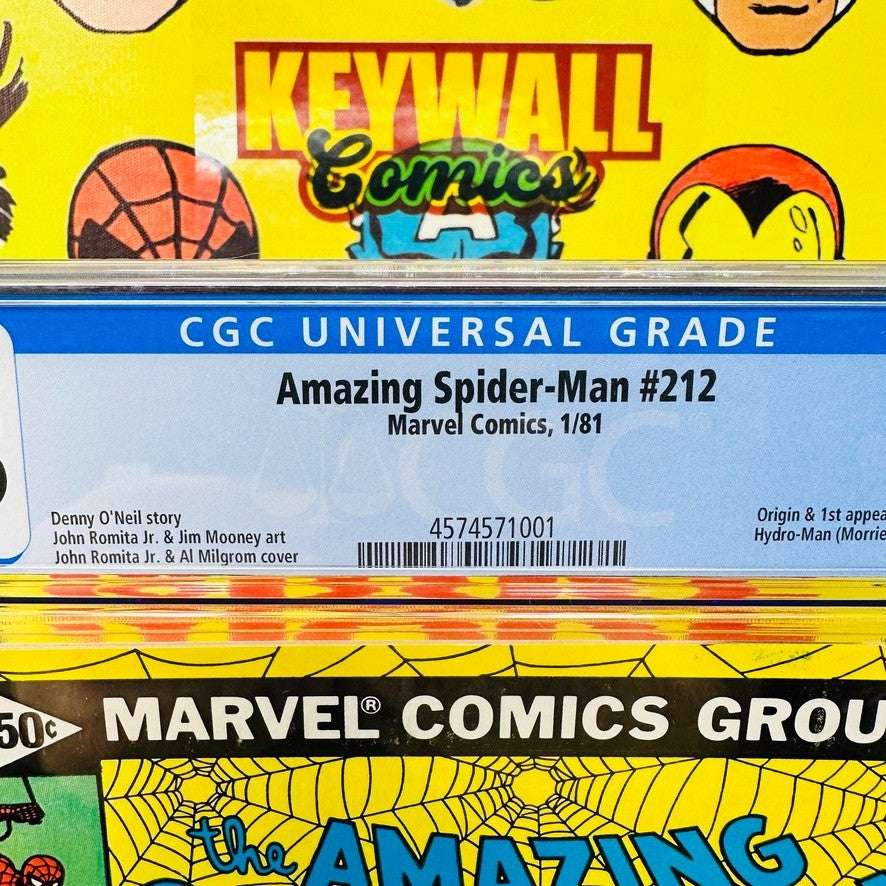 Amazing Spider-Man #212 CGC 9.8 White Pages 1981 Origin & 1st Hydro-Man