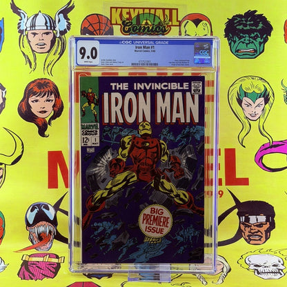 CGC 9.0 Iron Man #1 (Vol 1) Big Premiere Issue (1968) Gene Colan Cover Art White