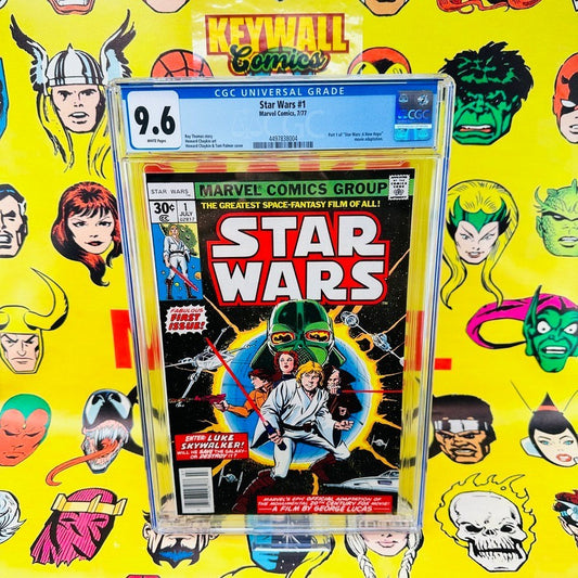 STAR WARS #1 CGC 9.6 WHITE PAGES 1ST LUKE, LEIA, VADER, R2-D2, C-3PO 1977