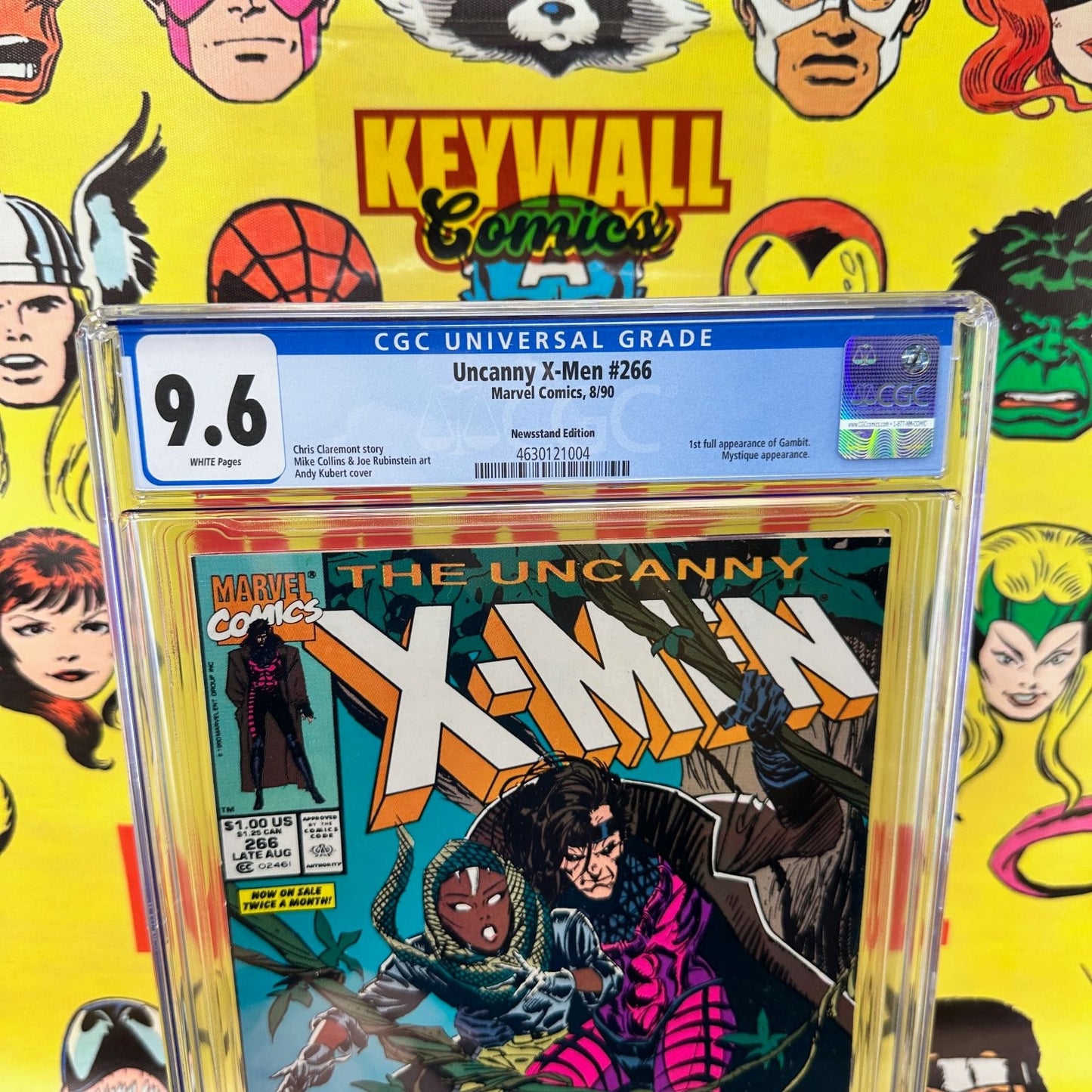Uncanny X-Men #266 CGC 9.6 Newsstand White Pages 1st Gambit Marvel 1990