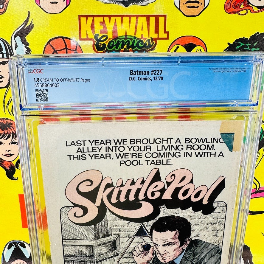 Batman #227 CGC 1.8 Conserved Classic Neal Adams Homage Cover December 1970