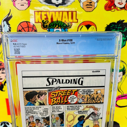 X-MEN #108 CGC 9.8 White Pages 1st John Bryne Art on Title 1977