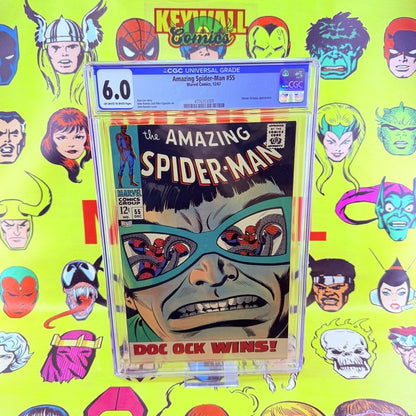Amazing Spider-Man #55 CGC 6.0 OW/W 1967 Doctor Octopus John Romita Looks Nicer